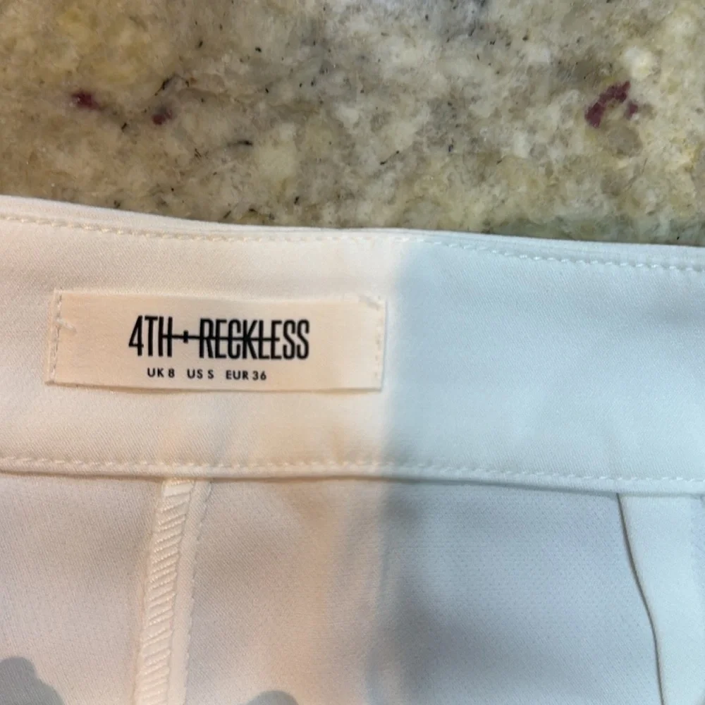 4th & Reckless Women’s Charl pleated Trouser off white Size Small - Picture 8 of 14